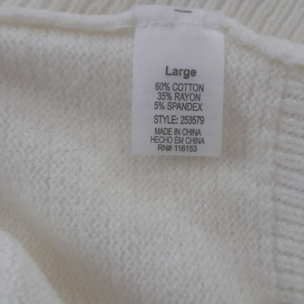 Vintage White Sunday Pullover Sweater - Picture 6 of 6